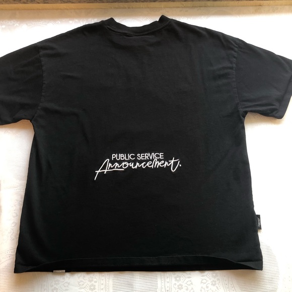 PSA Public Service Announcement Black T-Shirt Graphic Print Men’s Size 2XL Tee - Picture 2 of 16